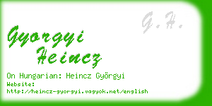 gyorgyi heincz business card